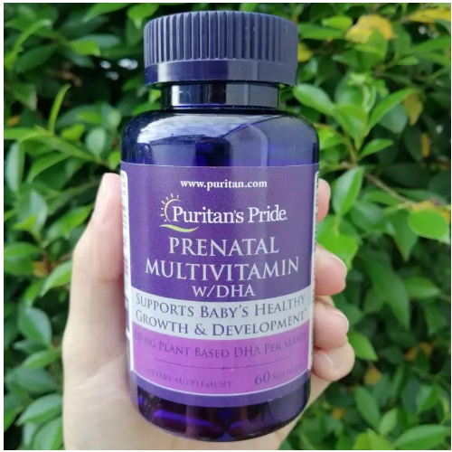 (Pre Order) Puritan's Pride® Prenatal Multivitamins with DHA 60 Softgels วิตามินและแร่ธาตุรวมกว่า 19 ชนิด +DHA สำหรับหญิงตั้งครรภ์
