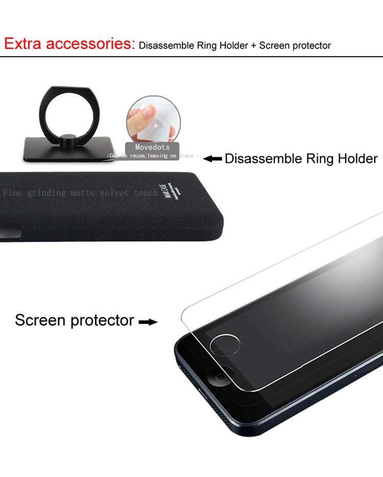 Case Xiaomi Mi Mix 2 #เคสฝาหลัง IMAK Cowboy พร้อมขาตั้งแหวน + ฟิล์มหน้าจอ