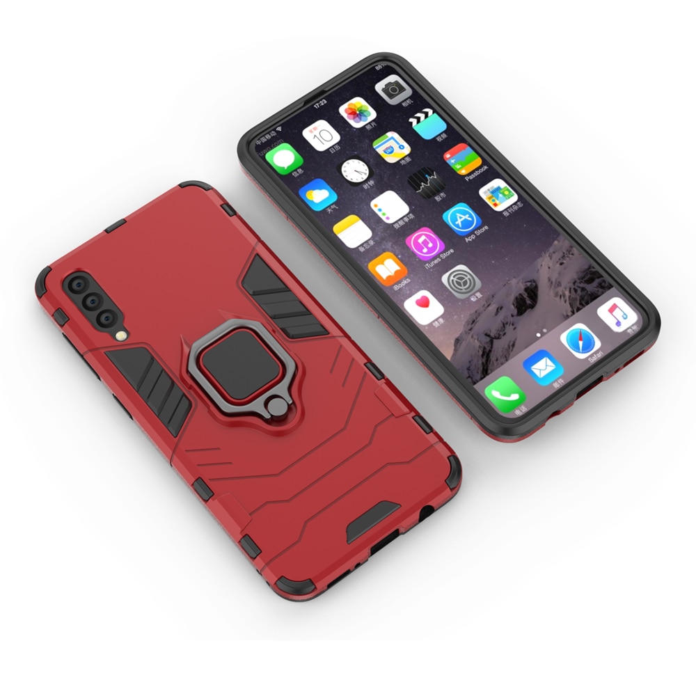 Case Samsung Galaxy A50 / A50s / A30s #เคสฝาหลังพลาสติกแข็ง +TPU Hybrid Case มีแหวนสวมนิ้วโลหะ