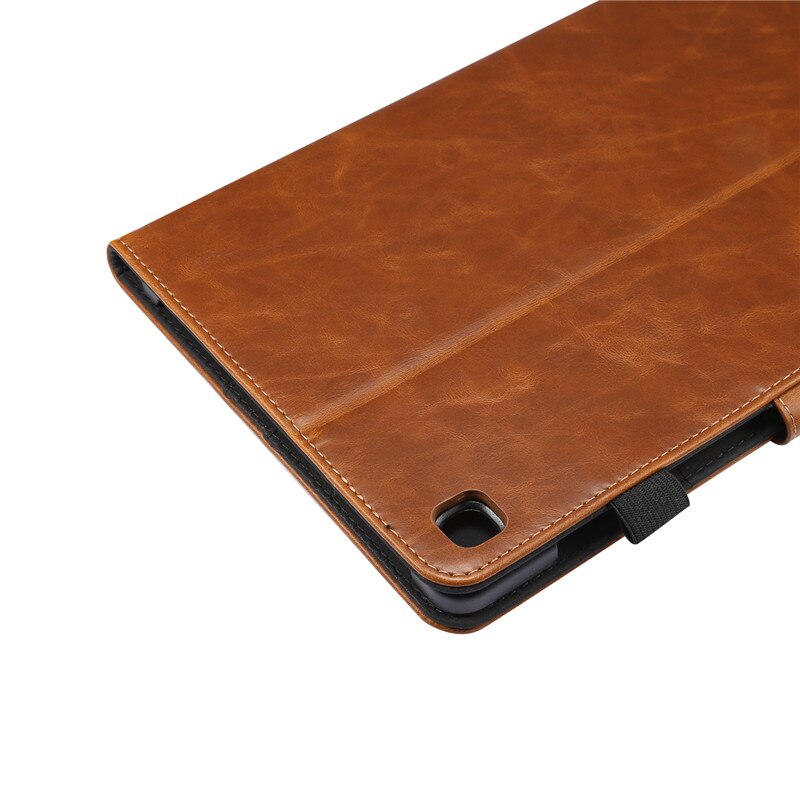 เคส Samsung Galaxy Tab S6 Lite 10.4 SM-P610 SM-P615 SM-P617 #เคสฝาพับหนัง PU ผิวหนังม้า Crazy Horse Texture PU Leather Wallet