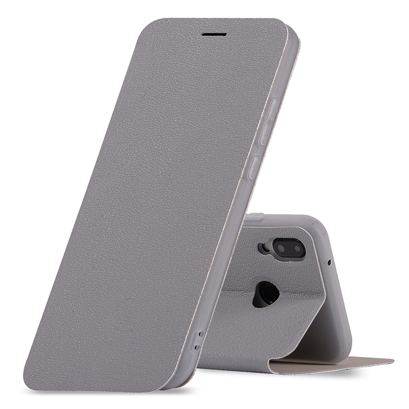 เคส Huawei Nova 3e/ P20 Lite #เคสฝาพับหนัง PU Litchi Skin Leather Stand Case พร้อมช่องเสียบการ์ด