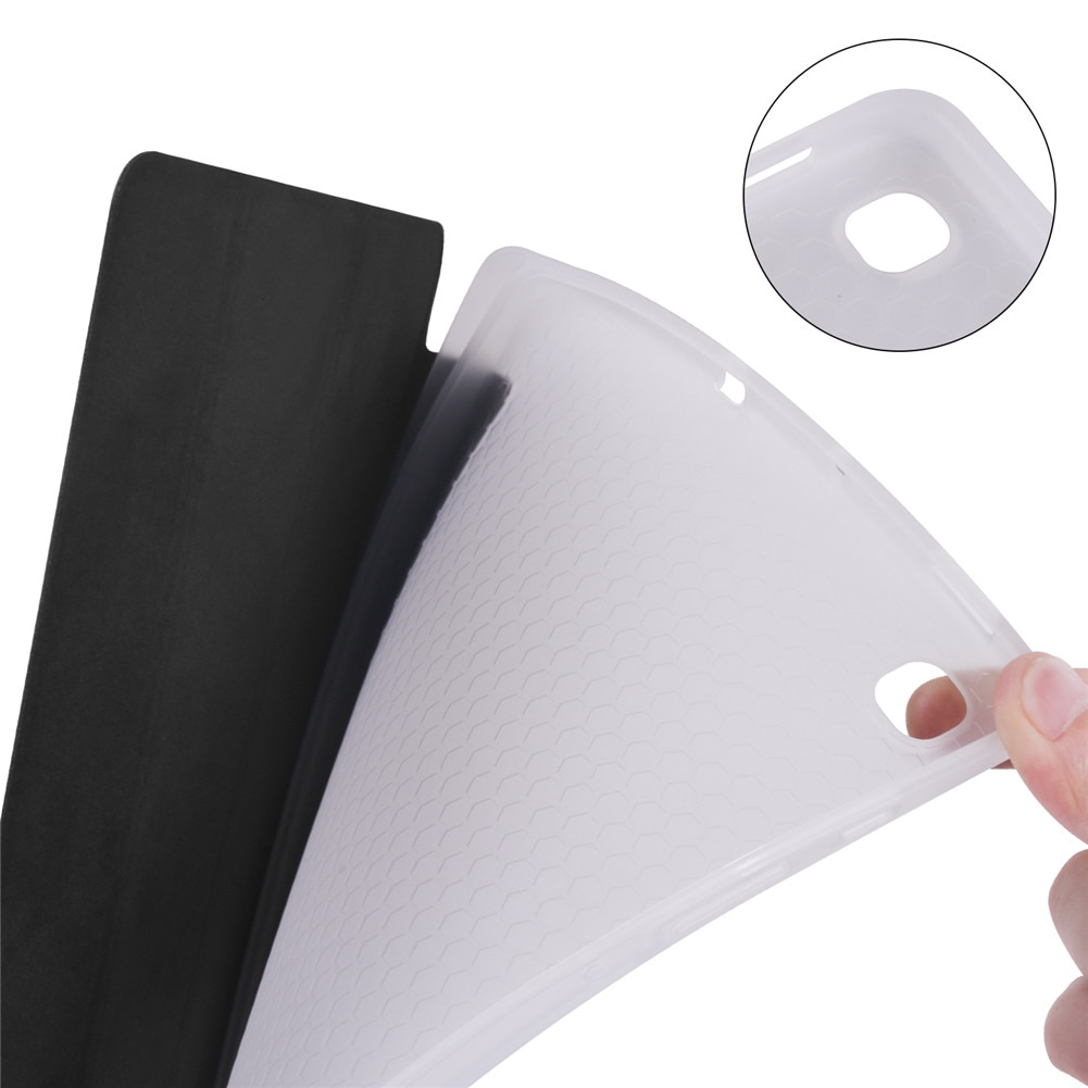 Case Samsung Galaxy Tab S6 Lite 10.4 SM-P610 P615 P617 #เคสฝาพับหนัง PU แบบ 3 พับมีช่องเก็บปากกา Soft TPU Tri-fold Stand Leather Smart Tablet