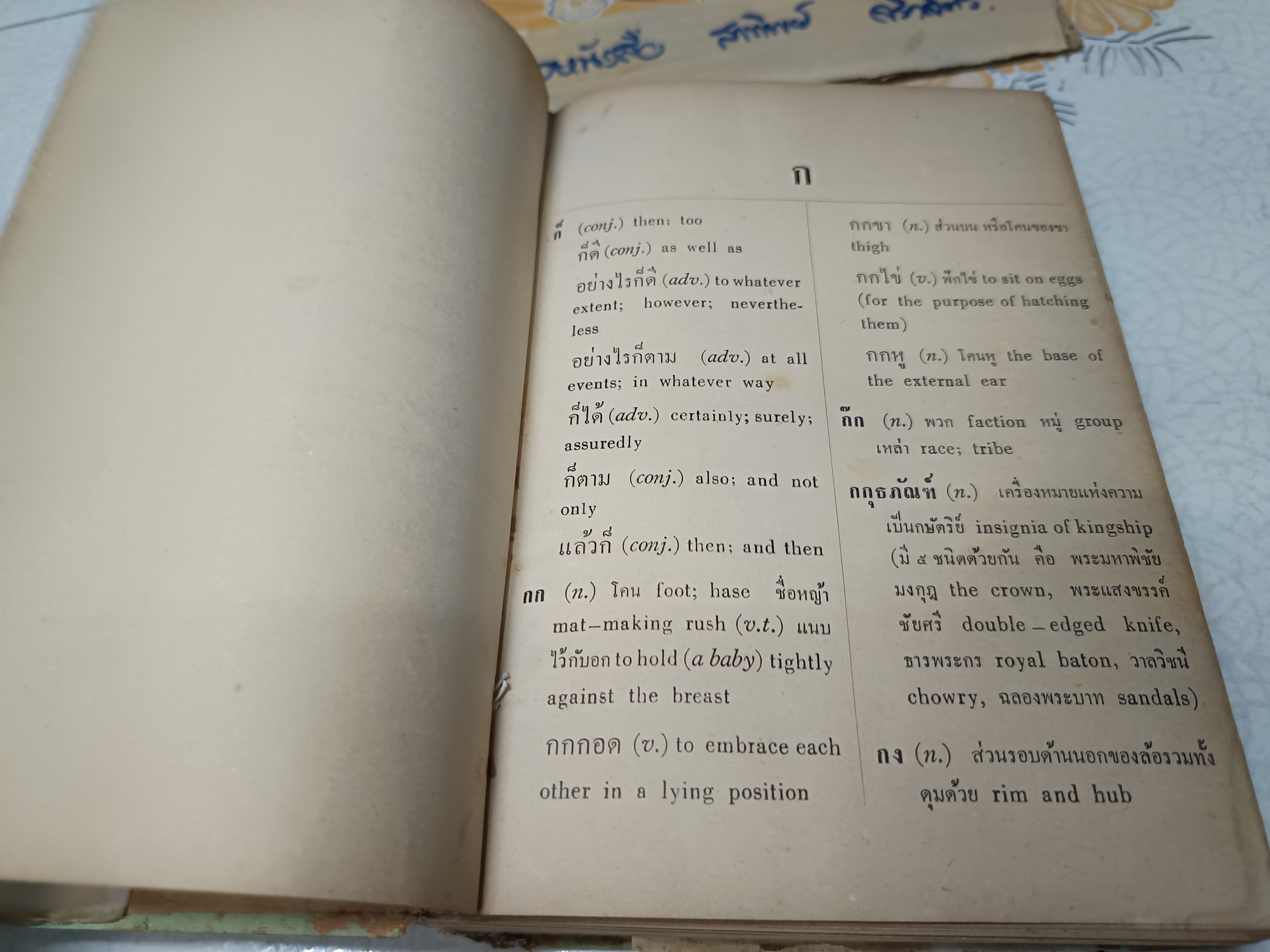 STANDARD THAI - ENGLISH DICTIONARY by PLANG PHLOYPHROM , 1965 พจนานุกรม ไทย - อังกฤษ โดย ปลั่ง พลอยพรหม
