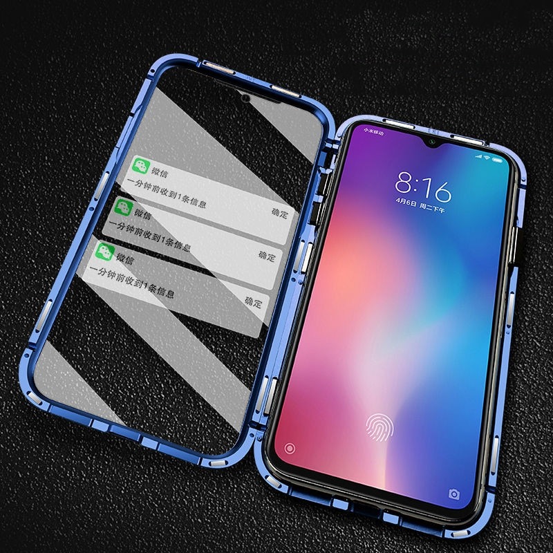 เคส Xiaomi Mi Note 10 Lite #เคสฝาครอบกระจกขอบโลหะดูดซับแม่เหล็ก Fully Protection Magnetic Adsorption Glass Metal Phone Protective