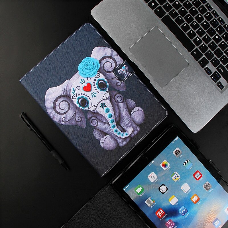 เคส Samsung Galaxy Tab S7 FE 12.4"(T730,T736) #เคสหนัง PU+TPU พิมพ์ลายพับตั้งได้ Printed Pattern PU Leather Case