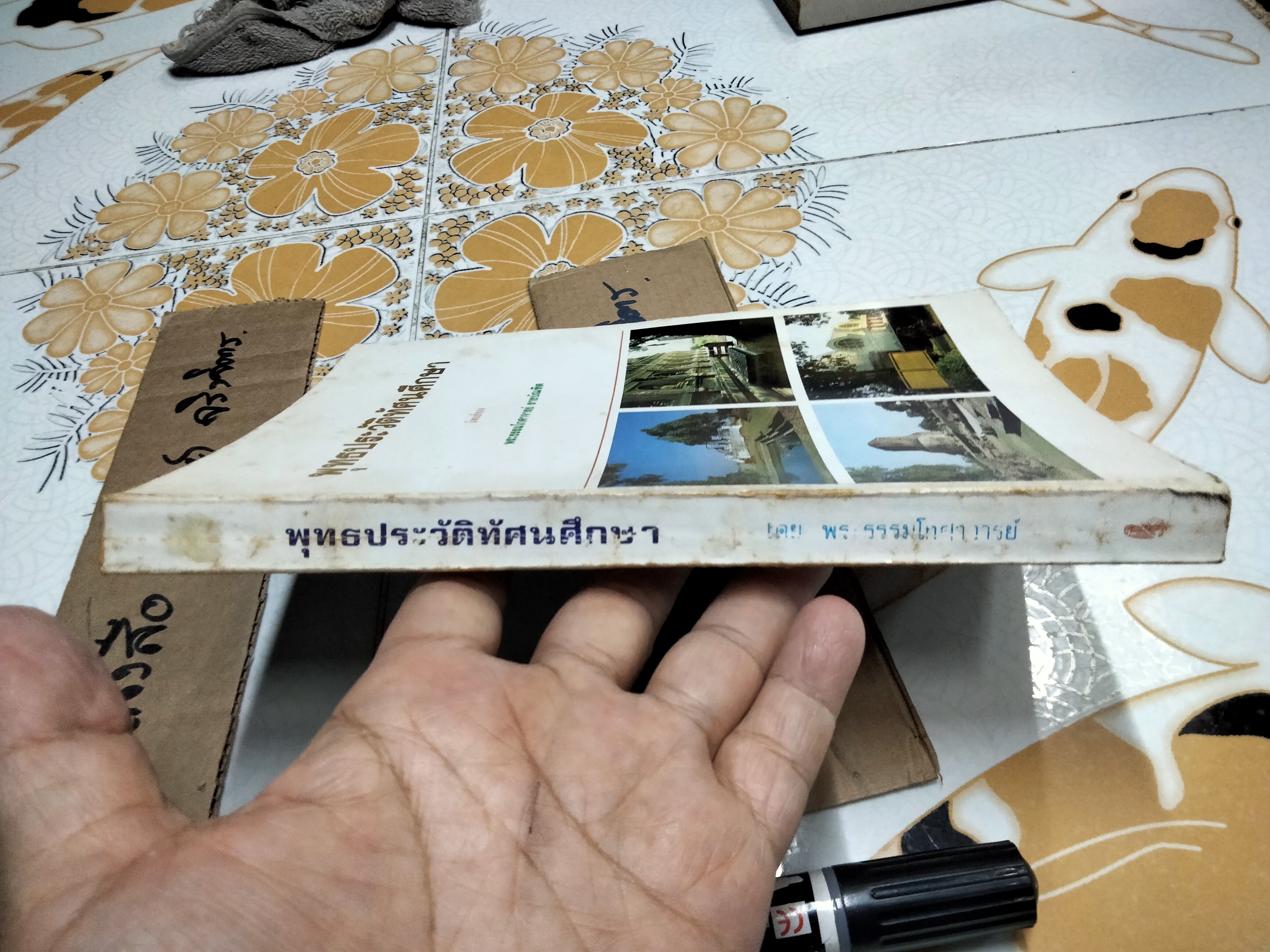 หนังสือ พุทธประวัติทัศนศึกษา นิพนธ์ ของ พระธรรมโกศาจารย์ ราชบัณฑิต -มีหน้าชำรุด 1 หน้า