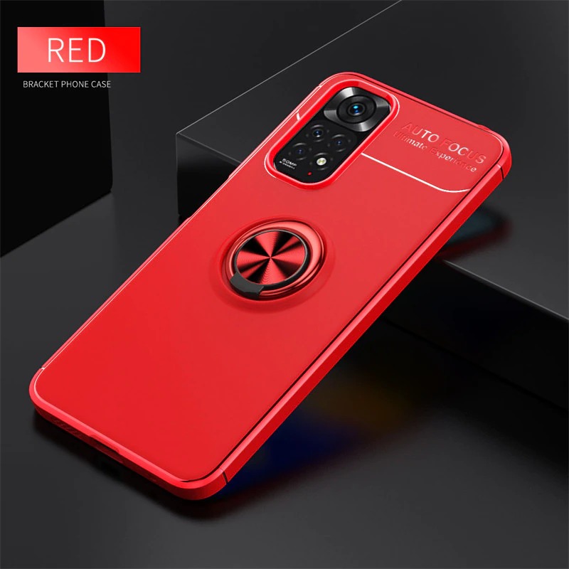 เคส Redmi Note 11 / Redmi Note 11S #เคสฝาหลัง TPU Finger Ring Kickstand (แผ่นโลหะแบบ Built-in)