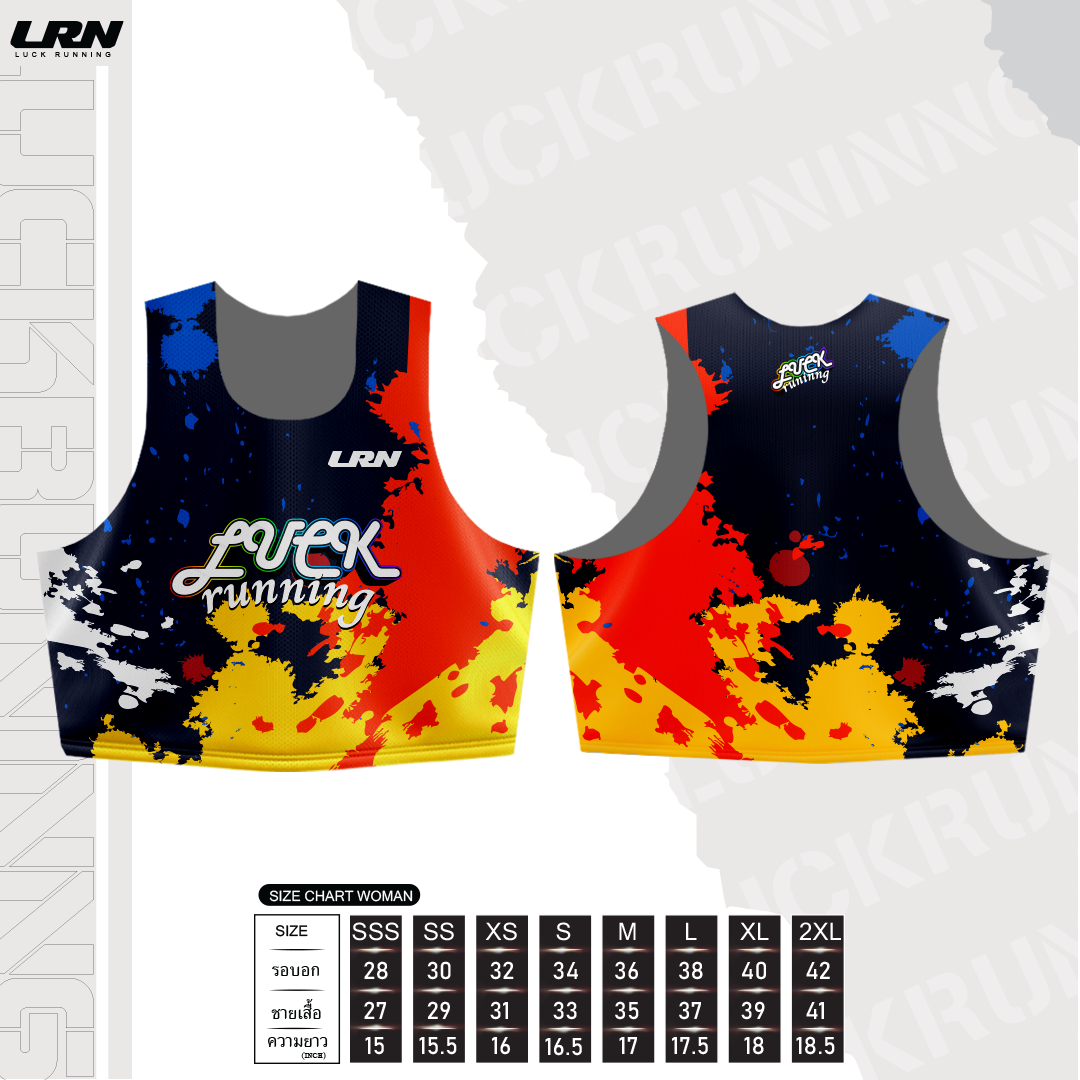 เสื้อกล้าม Crop woman ผ้า Air Flow Plus สำหรับวิ่งมาราธอน (AP14-04)