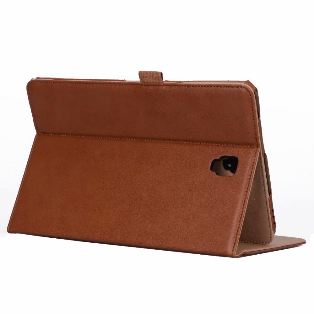 Case Samsung Galaxy Tab S4 10.5 T830 T835 #เคสฝาพับหนัง PU มีแถบยืดหยุ่นสวมนิ้ว Auto Wake/Sleep PU Leather Stand Tablet Case