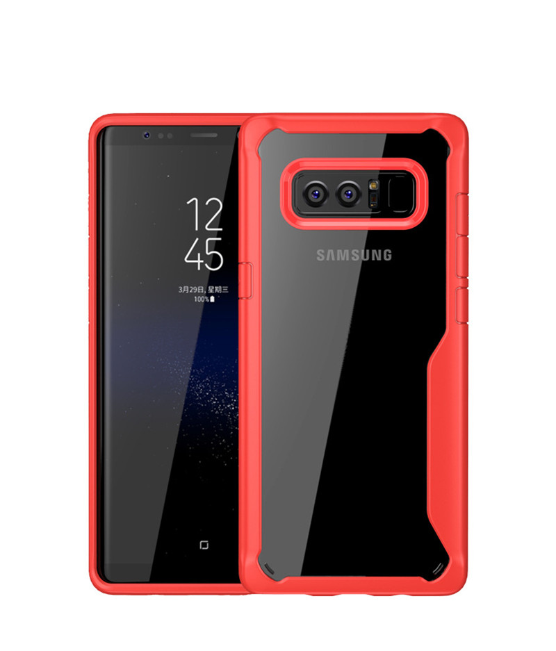 เคส Samsung Galaxy Note 8 SM-N950 #เคสฝาหลังใสขอบสีทึบ Drop-proof Hybrid PC and TPU