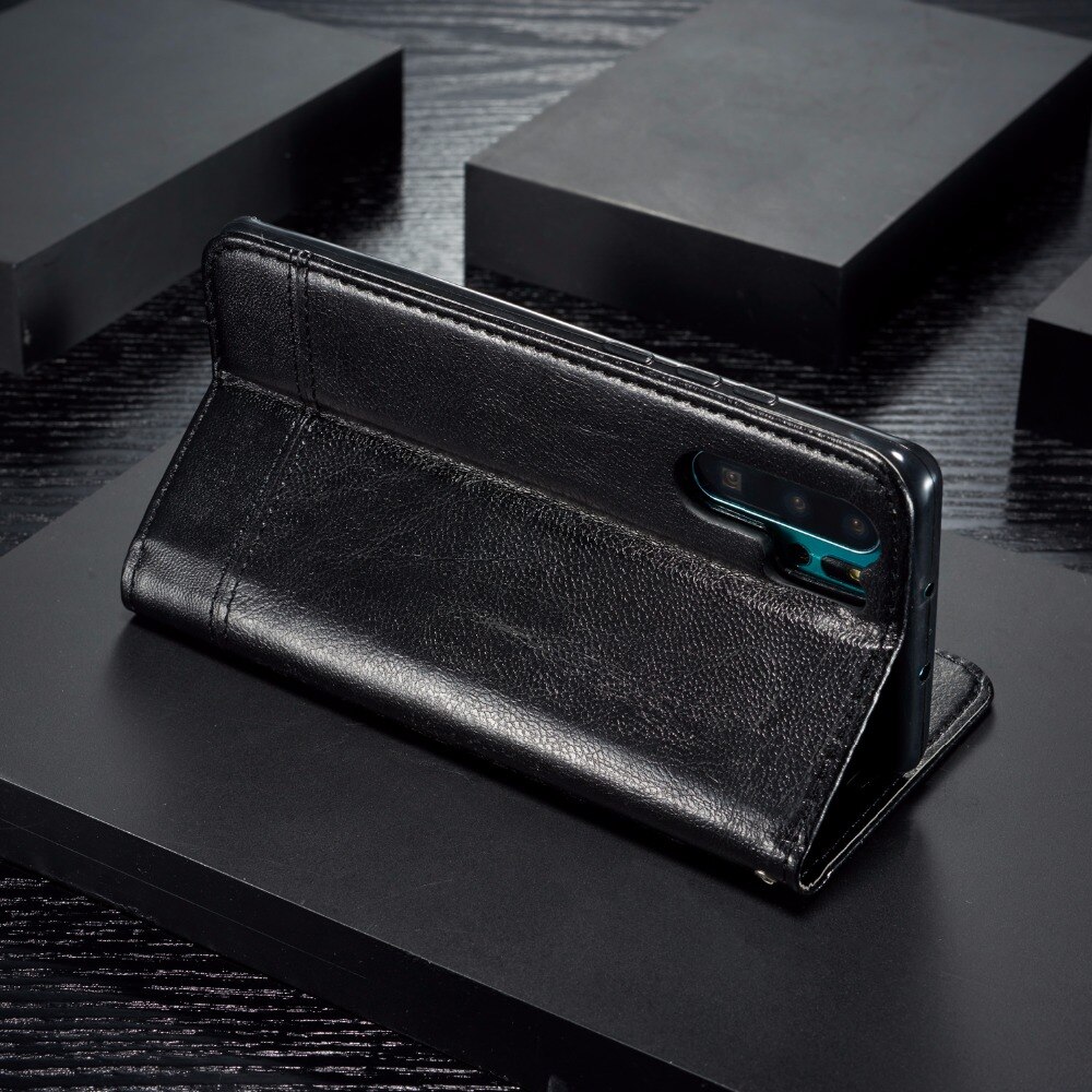 Case Huawei P30 Pro #เคสฝาพับหนัง PU พับตั้งได้พร้อมช่องเสียบการ์ด