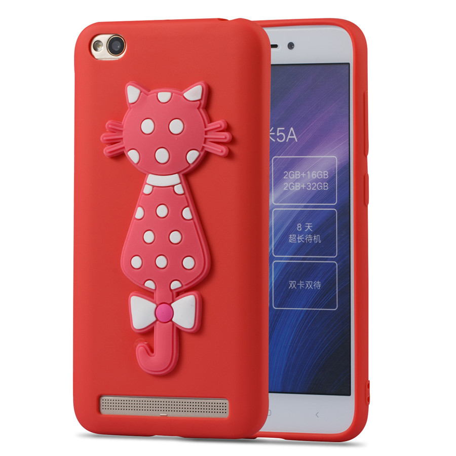 เคส Xiaomi Redmi 5A #เคสฝาหลัง TPU นิ่มรูปแมว 3D น่ารัก
