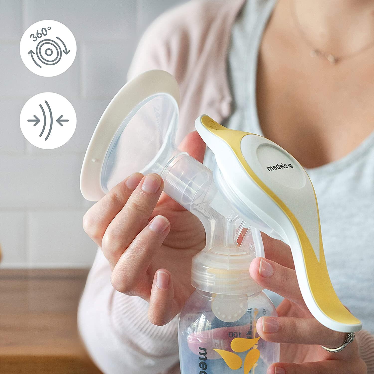 เครื่องปั๊มนมด้วยมือ Harmony Manual Breast Pump Single Hand Breastpump with Flex Breast Shields (Medela®) ปั้มนม แบบปั้มมือ