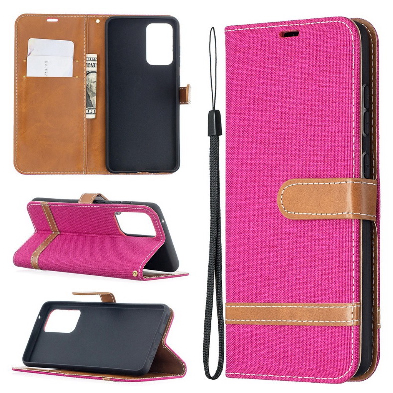 เคส Samsung Galaxy A13 4G #เคสฝาพับหนัง PU พร้อมสายคล้องมือ สีสันสดใส