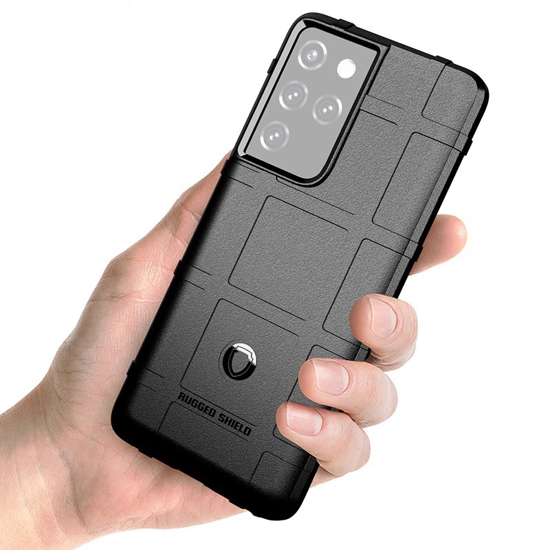 เคส Samsung Galaxy S21 Ultra 5G #เคสฝาหลัง Rugged Shield Series Soft Silicone Shock Absorption Matte กันกระแทก