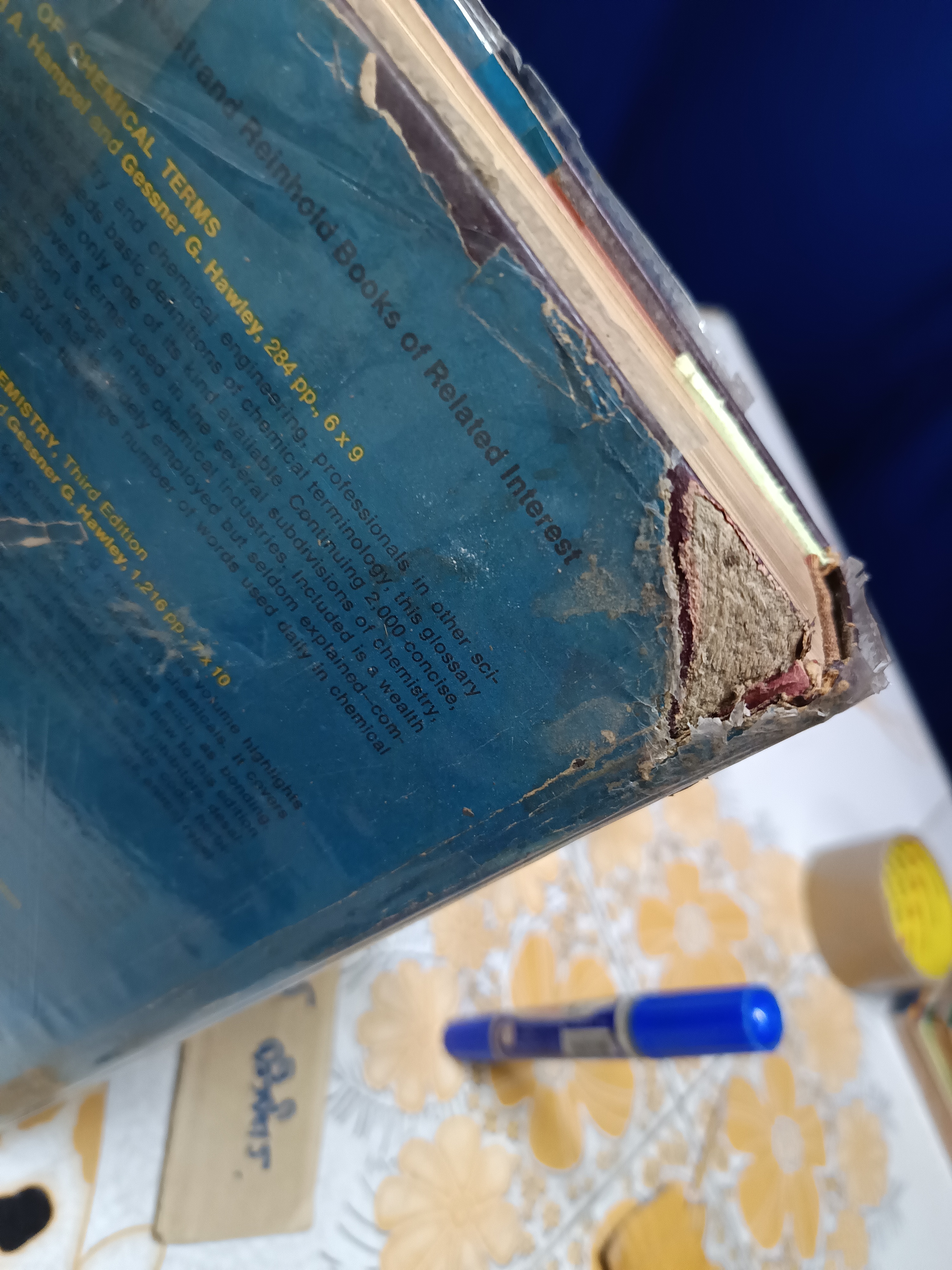 The Condensed Chemical Dictionary, Ninth Edition 1977 Hawley, Gessner G. พจนานุกรมเคมีฉบับย่อ