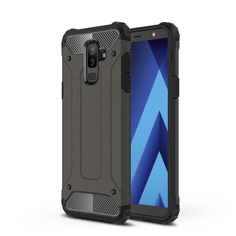 Case Samsung Galaxy J8 (2018) #เคสฝาหลังเกราะป้องกัน ไฮบริด พลาสติก+TPU