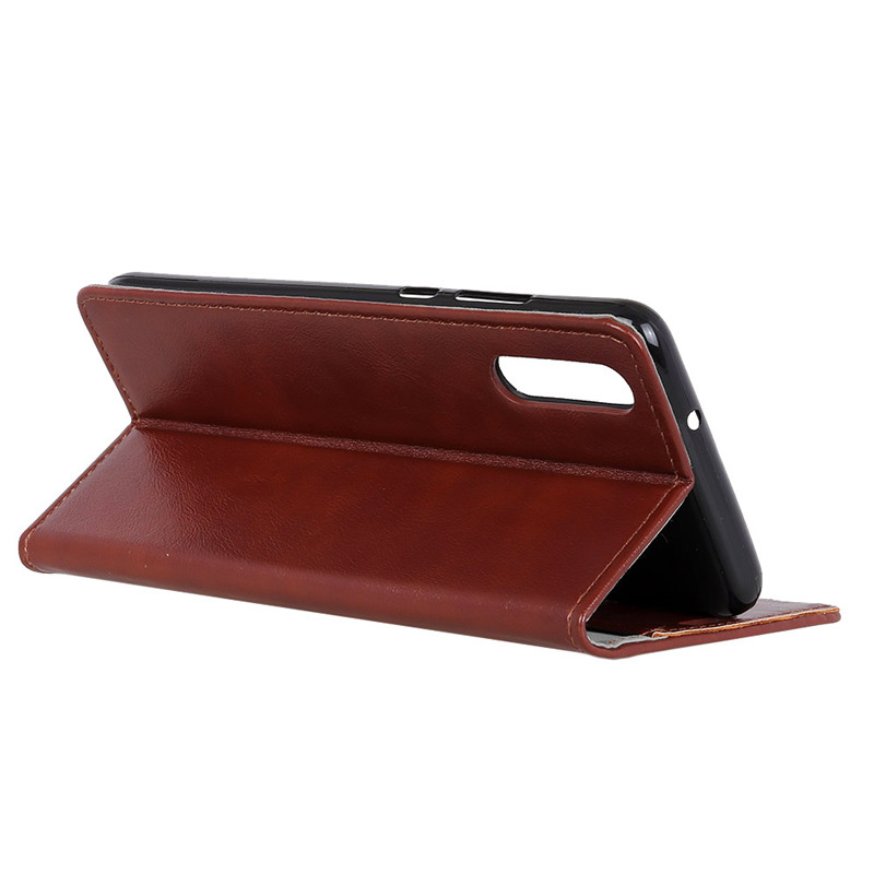 เคส Huawei P20 Pro #เคสฝาพับหนัง PU ผิวหนังม้า Crazy Horse Grain Leather