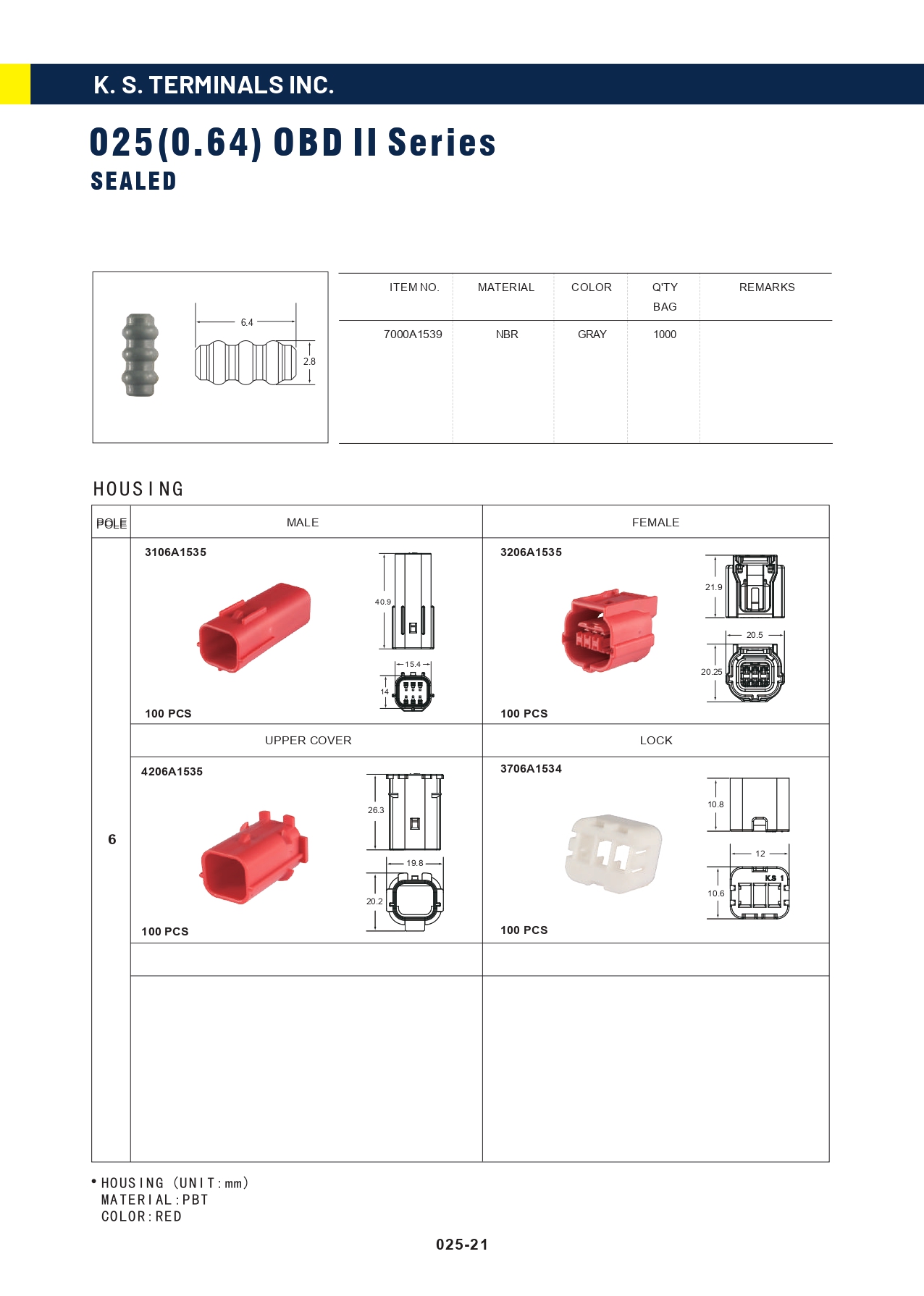 025(0.64) OBD I I Series