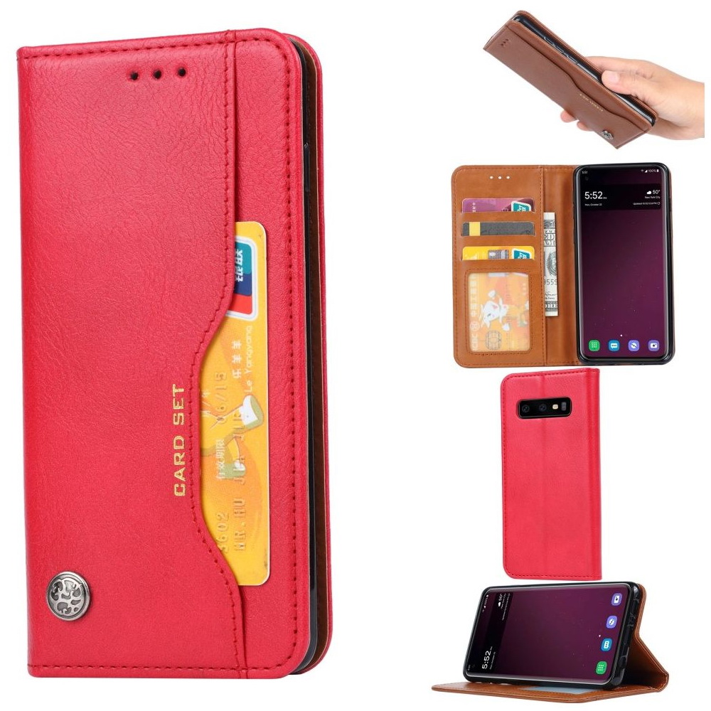 เคส Samsung Galaxy S10 #เคสฝาพับแบบกระเป๋าสตางค์หนัง PU มีช่องเสียบบัตรคุณภาพดี