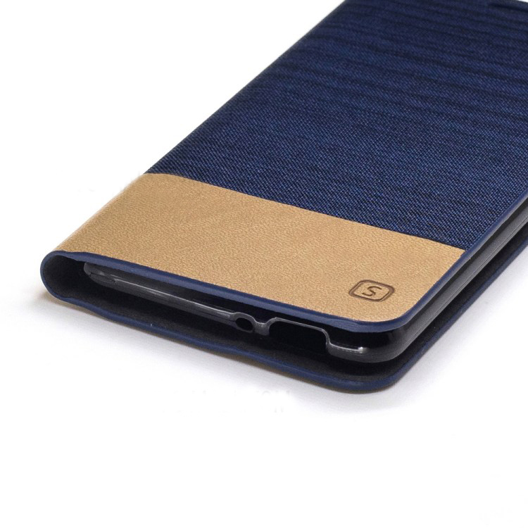 Case Asus Zenfone 3 MAX ZC520TL เคสหนังฝาพับ Bi-color Canvas Flip Leather Card Holder Case