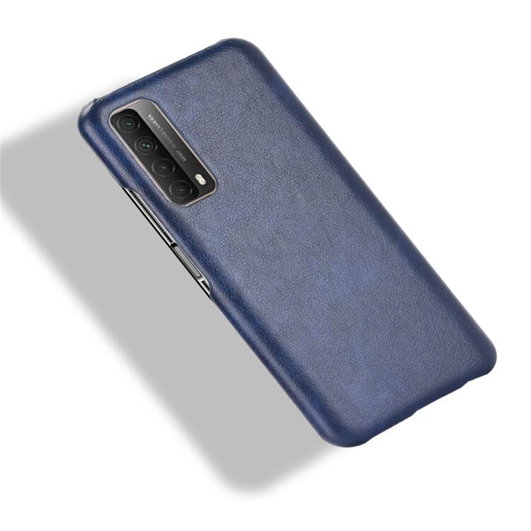 เคส Huawei Y7a #เคสฝาหลังพลาสติกแข็งเคลือบหนัง PU ลายผิวลิ้นจี่ Litchi Skin Leather Coated