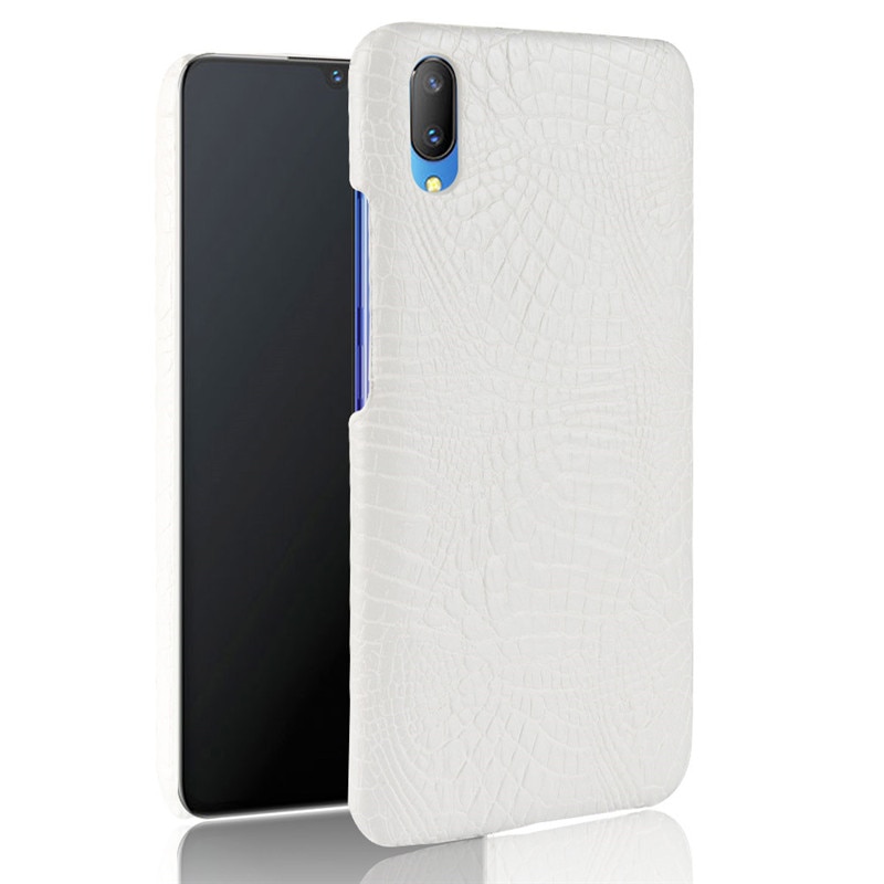 Case vivo V11 / V11 Pro #เคสฝาหลังพลาสติกแข็งเคลือบหนัง PU ลายผิวหนังจระเข้