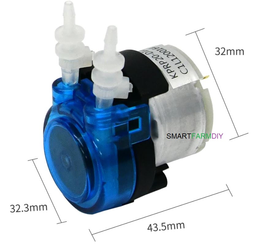 ปั้มดูดจ่ายผสมปุ๋ย Peristaltic Pump 6V/ 12V/ 24V Mini Sweep Robot DC Gear Pump