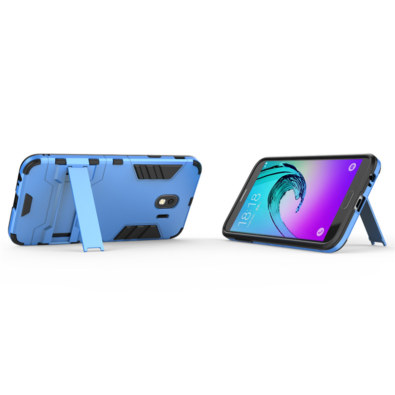 เคส Samsung Galaxy J4 (2018) #เคสฝาหลังพลาสติก ไฮบริด TPU + Kickstand
