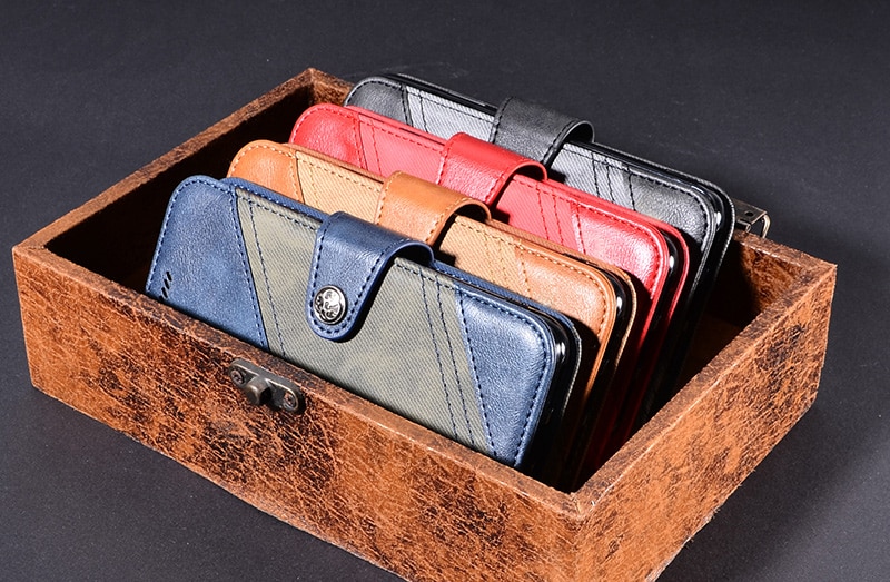 เคส Xiaomi Mi 11 Ultra #เคสแบบฝาพับหนัง PU ออกแบบสี 2 โทนปิดแม่เหล็ก มีช่องเก็บบัตรคุณภาพดี