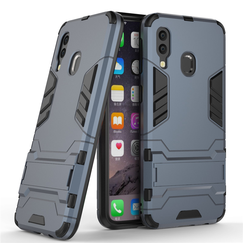 เคส Samsung Galaxy A30 / A20 #เคสฝาหลังพลาสติก ไฮบริด TPU + Kickstand (สินค้าพร้อมส่ง)