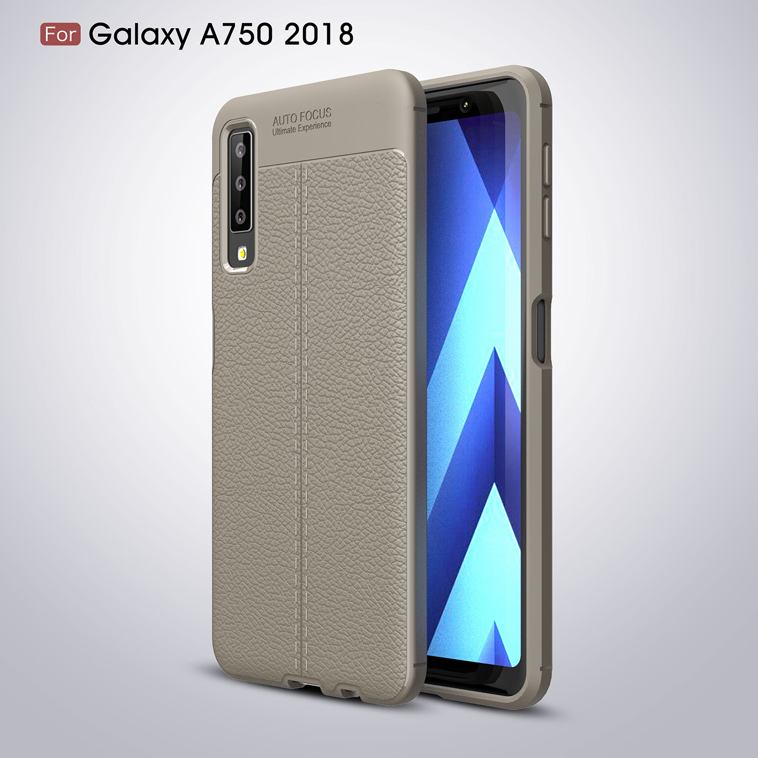 เคส Samsung Galaxy A7 (2018) #เคสฝาหลังTPU ผิวลิ้นจี่ช่วยป้องกันลายนิ้วมือและกันลื่นได้ดี