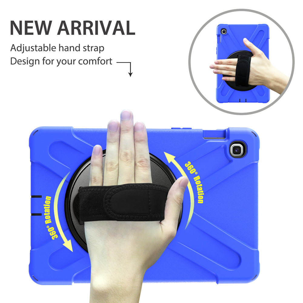 เคส Samsung Galaxy Tab S5e SM-T720 #เคสฝาหลังกันกระแทก X-Shape 360 Degree Rotary Kickstand PC + Silicone มีสายคล้องมือ มีสายคล้องไหล่