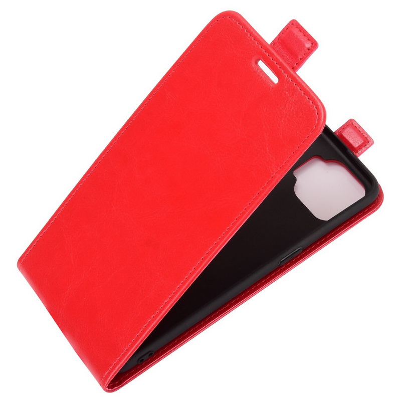 เคส OPPO A93 #เคสฝาพับหนัง PU Crazy Horse แนวตั้ง พร้อมช่องเสียบการ์ด