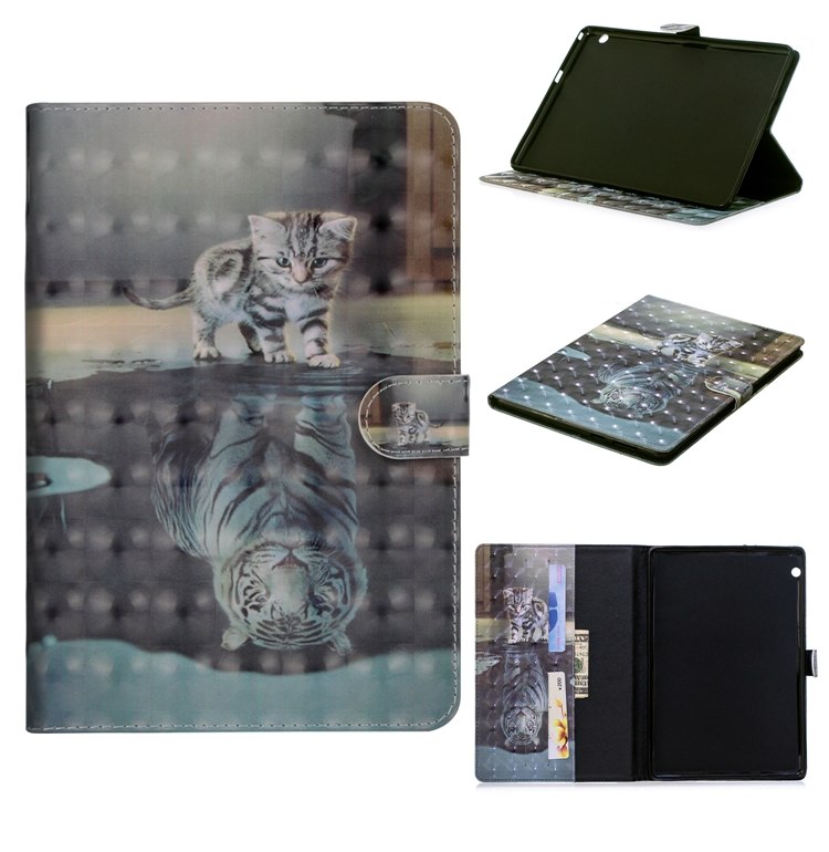 เคส Huawei MediaPad T3 10 #เคสฝาพับหนัง PU พิมพ์ลวดลาย Pattern Printing Wallet Stand