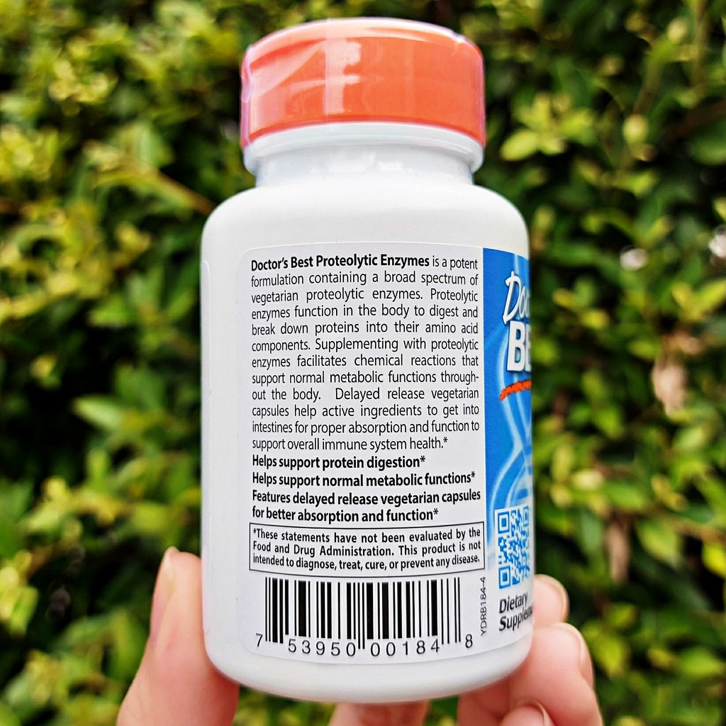Doctor's Best® Proteolytic Enzymes 90 Delayed Release Veggie Caps เอนไซม์ สนับสนุนระบบการย่อยอาหารและการเผาผลาญ