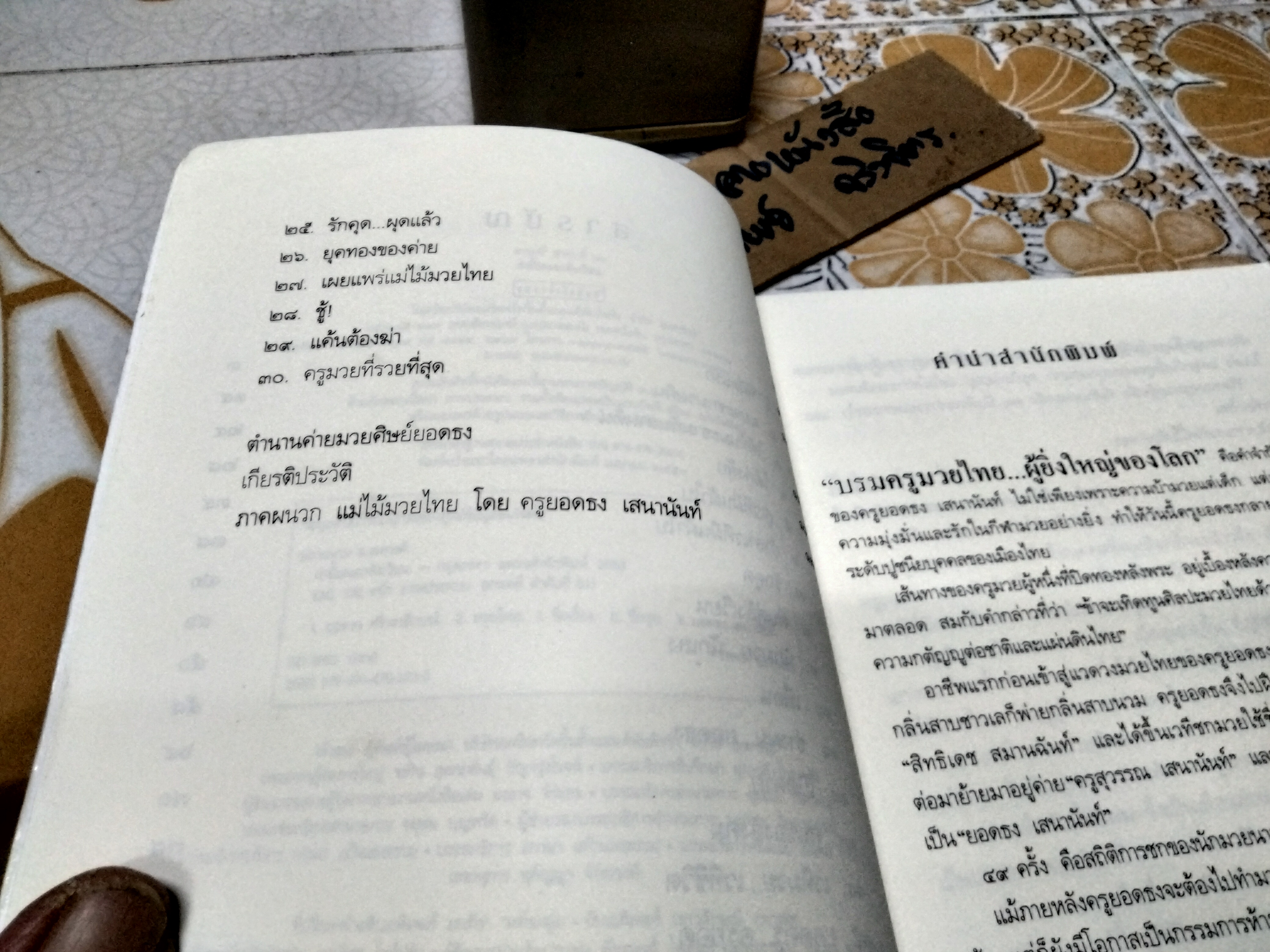 กำปั้นนอกสังเวียน - บรมครูมวยไทย ผู้ยิ่งใหญ่ของโลก : ยอดธง เสนานันท์ เรียบเรียงโดย ปลายนวม น.เขลางค์ **สินค้าหมด**