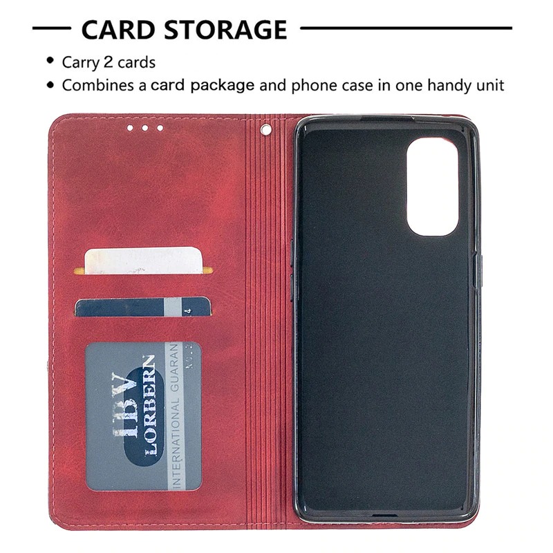 เคส OPPO Reno 4 Pro 5G #เคสฝาพับหนัง PU มีช่องเสียบ ID บัตรอื่นๆในตัว Geometric Pattern Leather Card Holder Protective