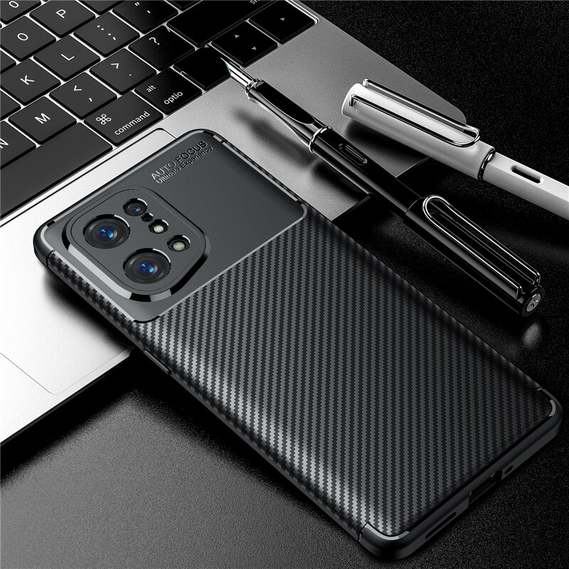 Case OPPO Find X5 Pro 5G #เคสฝาหลังนิ่ม Carbon Fiber Anti-drop TPU Protection