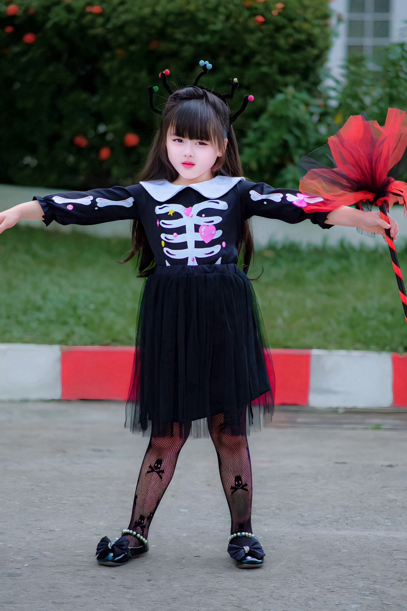 ชุดแฟนซีเด็กหญิง โครงกระดูก