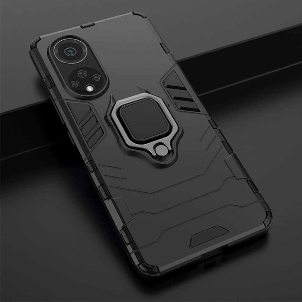 Case Huawei Nova 9 #เคสฝาหลังพลาสติกแข็ง +TPU Hybrid Case มีแหวนสวมนิ้วโลหะ
