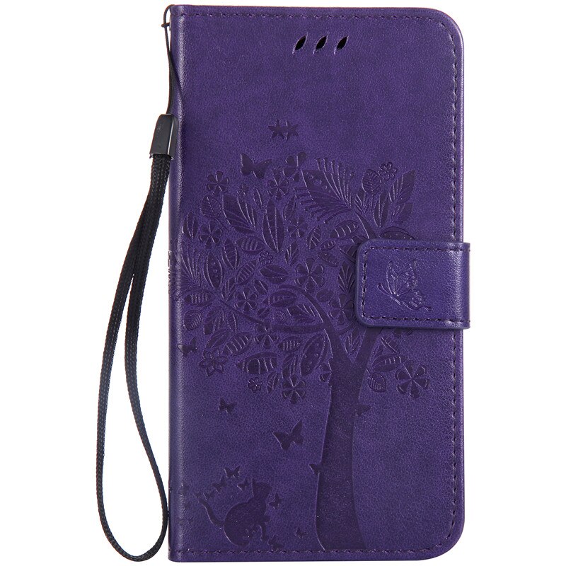 เคส OPPO Reno 3 Pro 4G 6.4 นิ้ว #เคสฝาพับหนัง PU พิมพ์ลาย Imprint Cat and Tree Pattern Leather Protection Cover