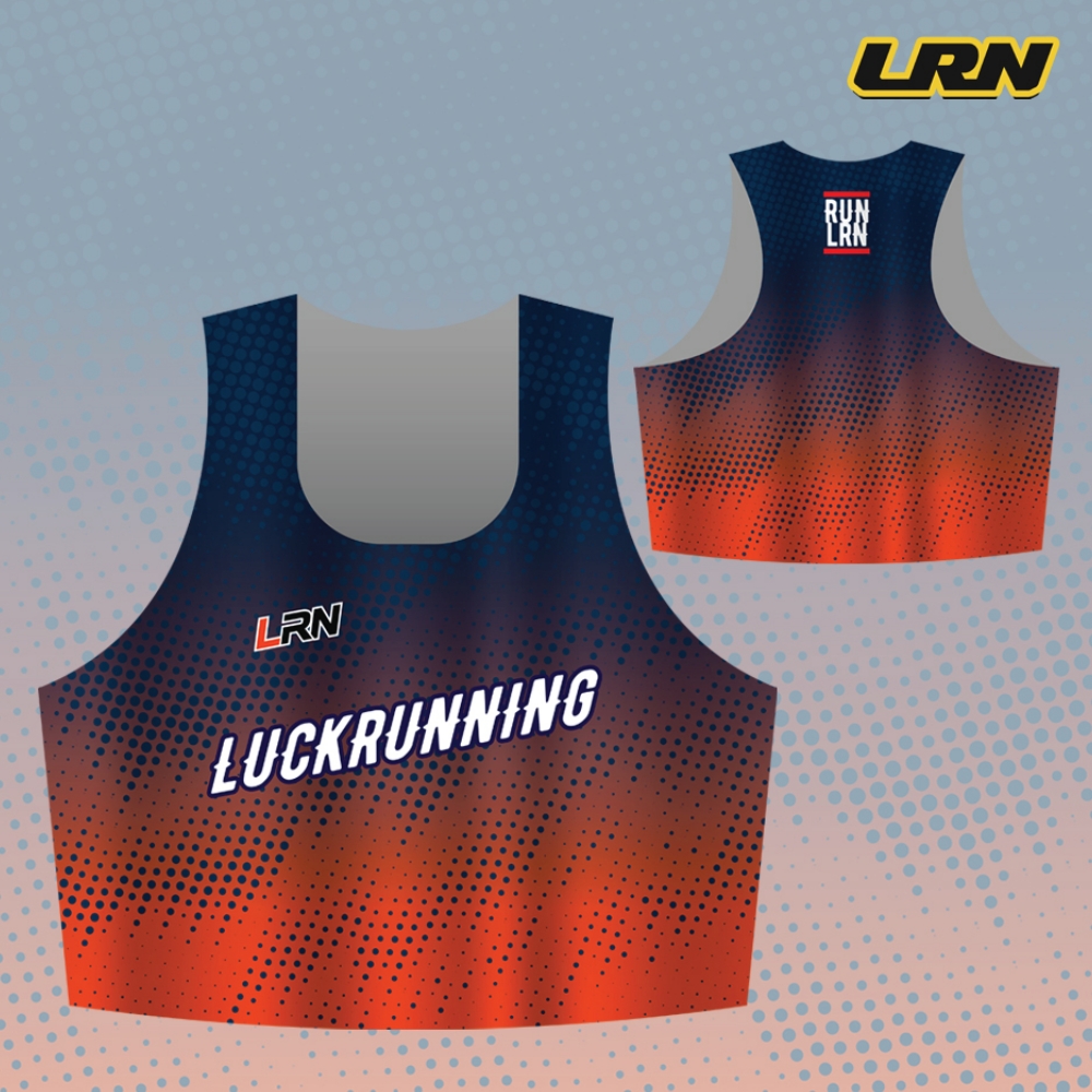 เสื้อวิ่งพิมพ์ลาย LRN เนื้อผ้า Micro square สำหรับวิ่งมาราธอน (MS26)