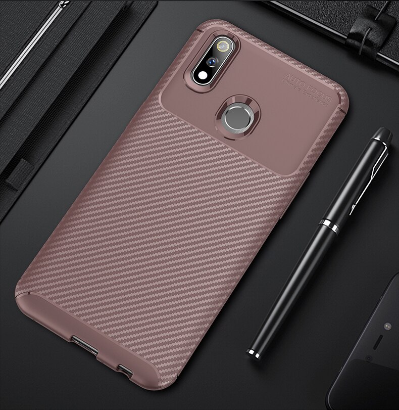 Case realme 3 Pro #เคสฝาหลังนิ่ม Carbon Fiber Drop Resistant TPU