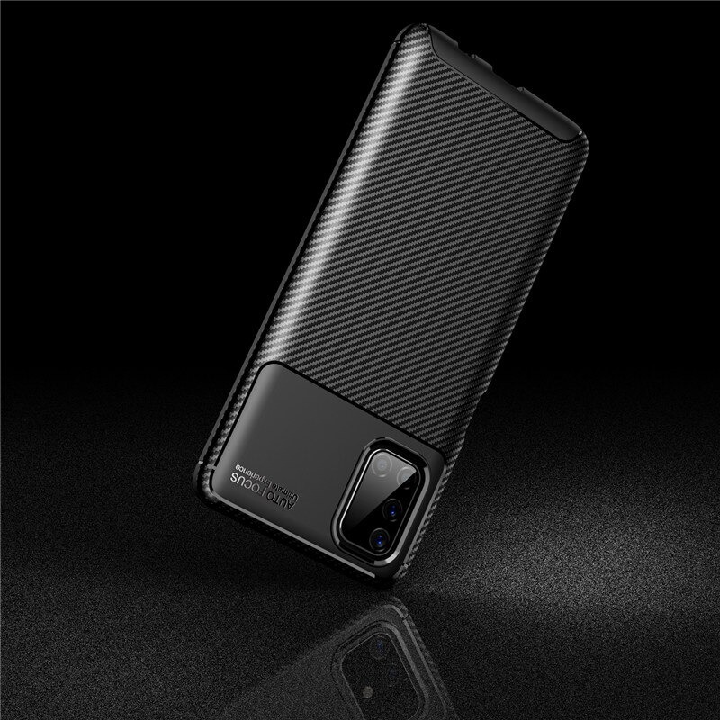 เคส Samsung Galaxy M51 #เคสฝาหลังนิ่ม Carbon Fiber Anti-drop TPU Protection