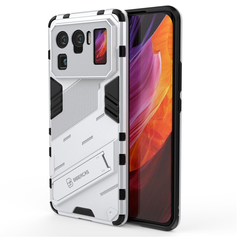 เคส Xiaomi Mi 11 Ultra #เคสฝาหลังพลาสติก ไฮบริด TPU + Kickstand