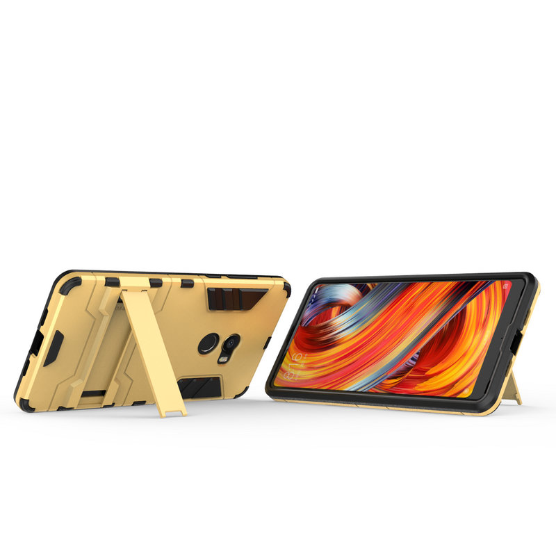 เคส Xiaomi Mi Mix 2 #เคสฝาหลังไฮบริด พลาสติก +TPU มีขาตั้งในตัว ( สินค้าพร้อมส่ง)