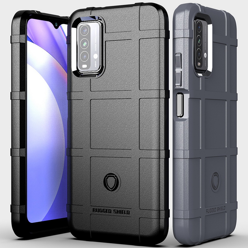 เคส Redmi 9T #เคสฝาหลัง Rugged Shield Series Soft Silicone Shock Absorption Matte กันกระแทก