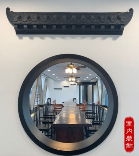 หลังคากระเบื้องแบบจีน (สีเทา) สำหรับตกแต่งสถานที่ต่างๆ 客厅瓦片造型墙壁装饰品创意瓦片装饰 Chinese Tile Decoration (Gray) Creative Tile Decoration