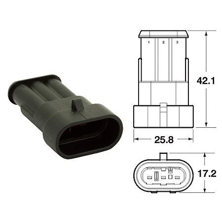 ปลั๊กต่อสายไฟในรถยนต์ AUTOMOTIVE CONNECTORS, 060 AM SPECIALSEAL 1.5 SERIES SEALED 1.25SQMM